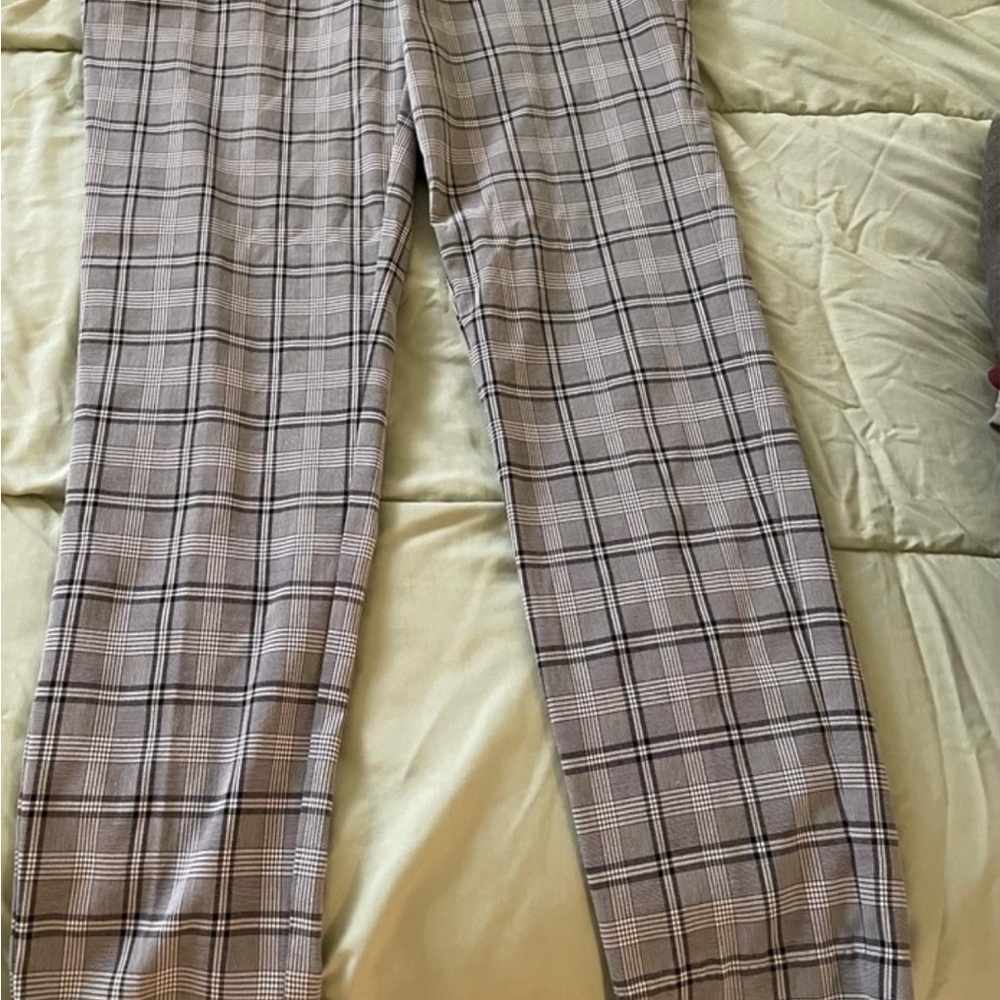 H&M Women's Checkered Gray Pants